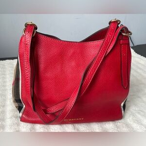 Burberry Red Leather Bag